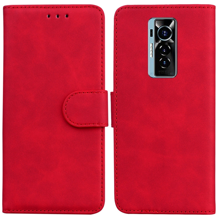 For Tecno Phantom X Skin Feel Pure Color Flip Leather Phone Case