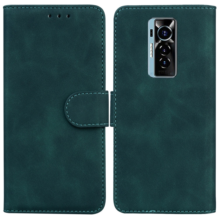 For Tecno Phantom X Skin Feel Pure Color Flip Leather Phone Case