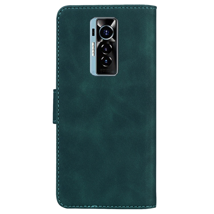 For Tecno Phantom X Skin Feel Pure Color Flip Leather Phone Case