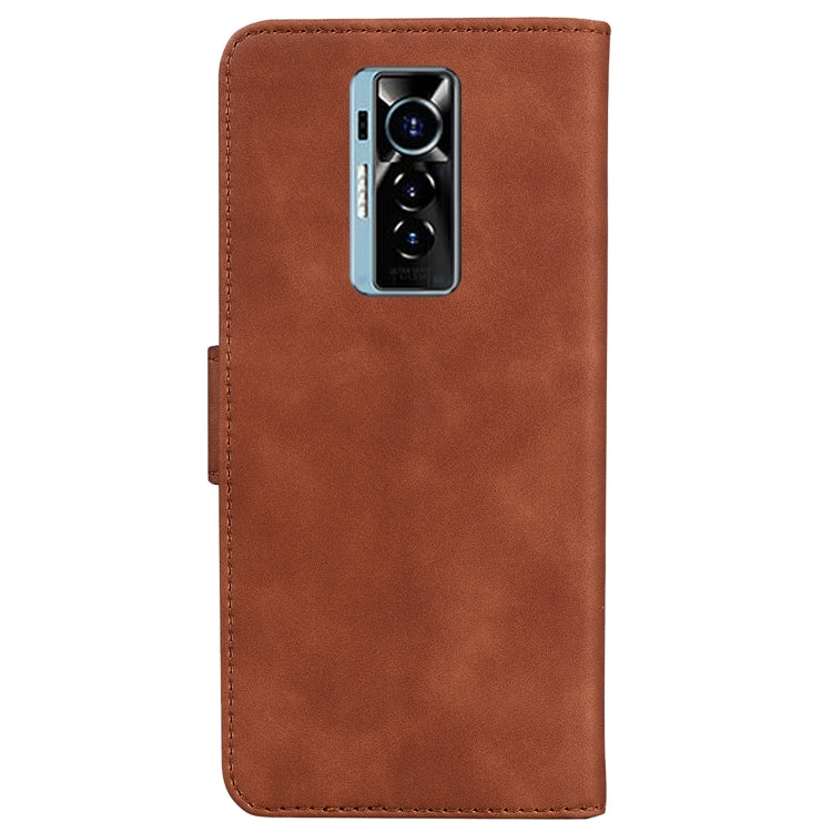 For Tecno Phantom X Skin Feel Pure Color Flip Leather Phone Case