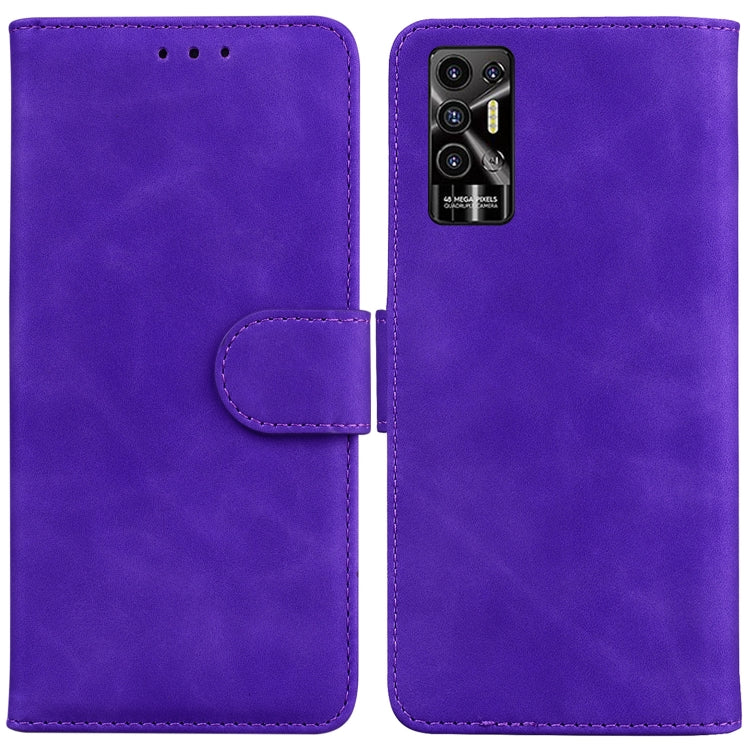 For Tecno Pova 2 Skin Feel Pure Color Flip Leather Phone Case