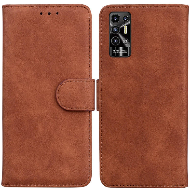 For Tecno Pova 2 Skin Feel Pure Color Flip Leather Phone Case