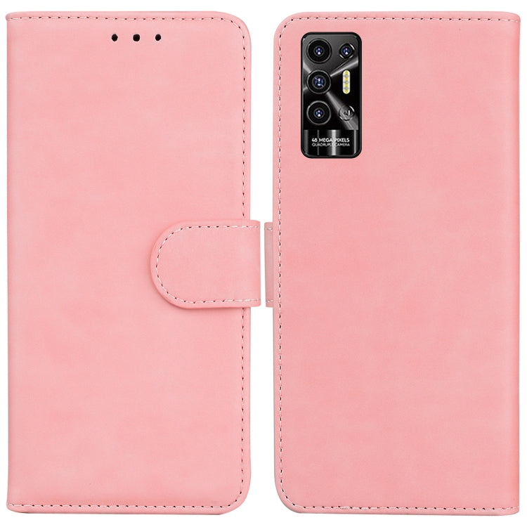 For Tecno Pova 2 Skin Feel Pure Color Flip Leather Phone Case