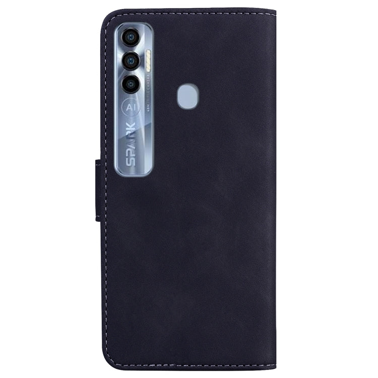 For Tecno Spark 7 Pro Skin Feel Pure Color Flip Leather Phone Case