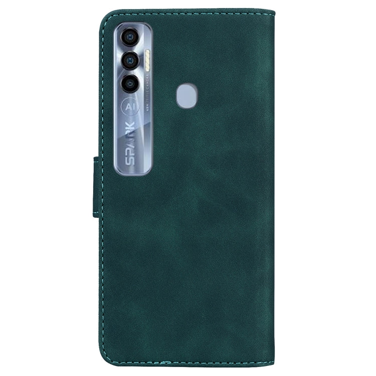 For Tecno Spark 7 Pro Skin Feel Pure Color Flip Leather Phone Case