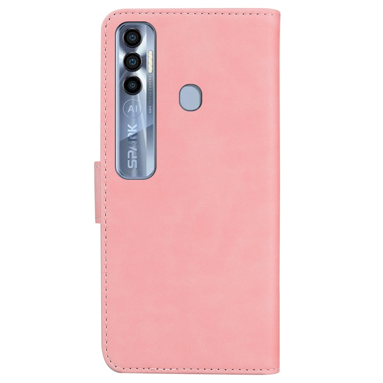 For Tecno Spark 7 Pro Skin Feel Pure Color Flip Leather Phone Case