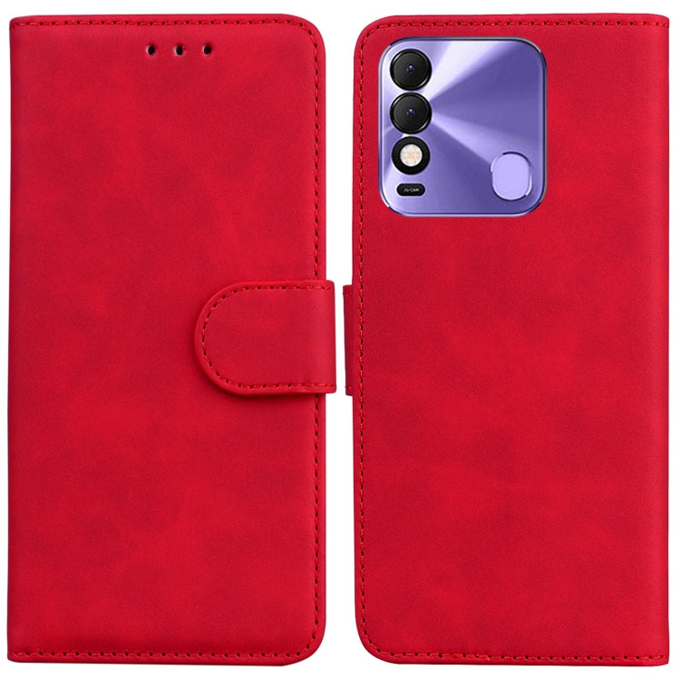 For Tecno Spark 8 / 8T Skin Feel Pure Color Flip Leather Phone Case