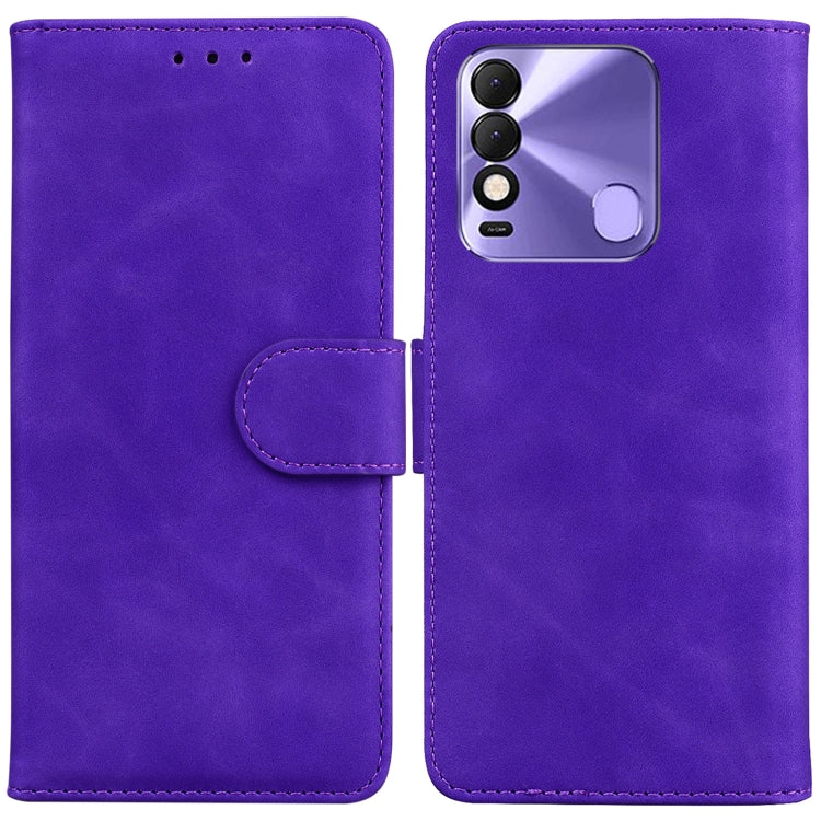 For Tecno Spark 8 / 8T Skin Feel Pure Color Flip Leather Phone Case