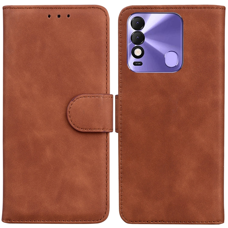For Tecno Spark 8 / 8T Skin Feel Pure Color Flip Leather Phone Case