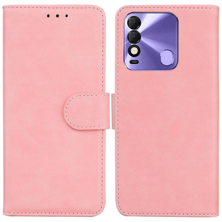 For Tecno Spark 8 / 8T Skin Feel Pure Color Flip Leather Phone Case