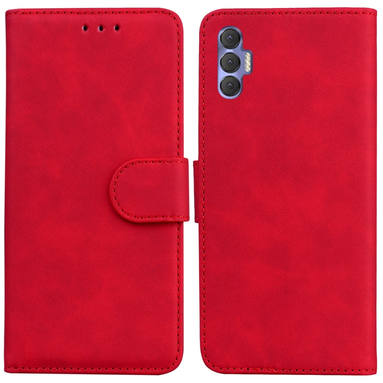 For Tecno Spark 8P Skin Feel Pure Color Flip Leather Phone Case