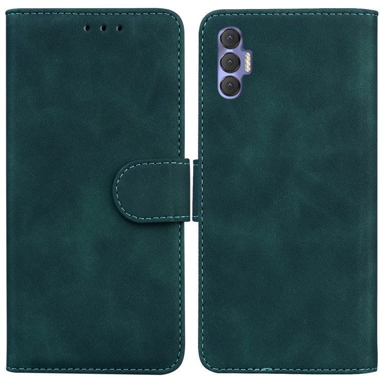 For Tecno Spark 8P Skin Feel Pure Color Flip Leather Phone Case