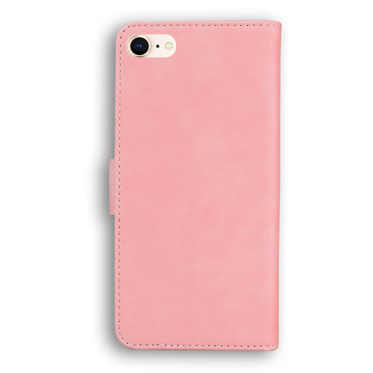 For iPhone SE 2022 / SE 2020 / 8 / 7 Skin Feel Pure Color Flip Leather Phone Case