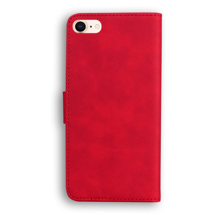 For iPhone SE 2022 / SE 2020 / 8 / 7 Skin Feel Pure Color Flip Leather Phone Case