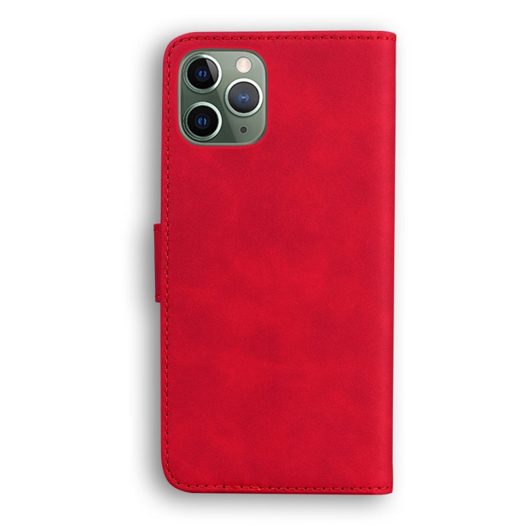 For iPhone 11 Pro Skin Feel Pure Color Flip Leather Phone Case