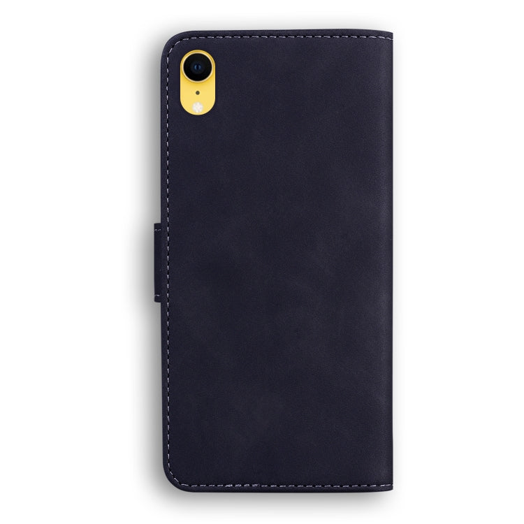 For iPhone XR Skin Feel Pure Color Flip Leather Phone Case