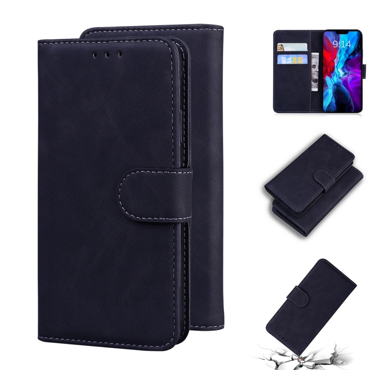 For iPhone 12 mini Skin Feel Pure Color Flip Leather Phone Case