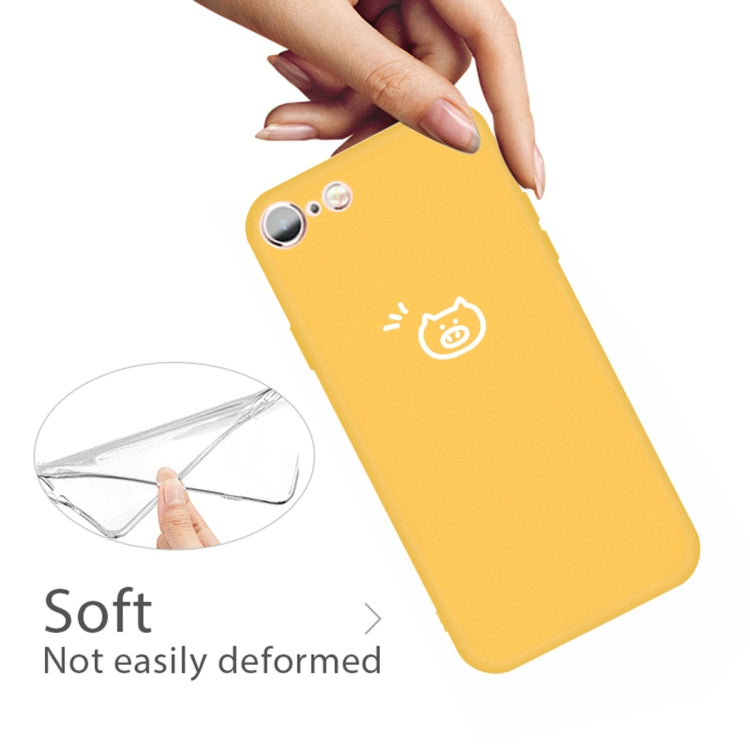 For iPhone 6s / 6 Small Pig Pattern Colorful Frosted TPU Phone Protective Case
