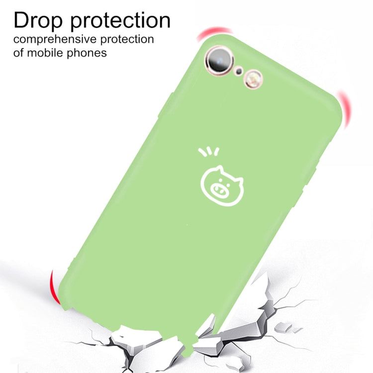 For iPhone 6s / 6 Small Pig Pattern Colorful Frosted TPU Phone Protective Case