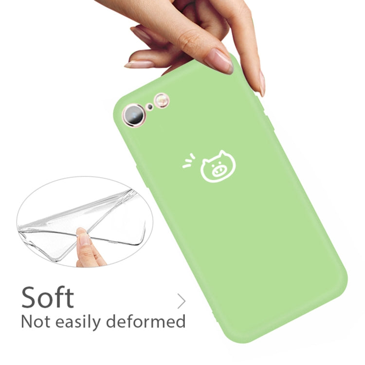 For iPhone 6s / 6 Small Pig Pattern Colorful Frosted TPU Phone Protective Case
