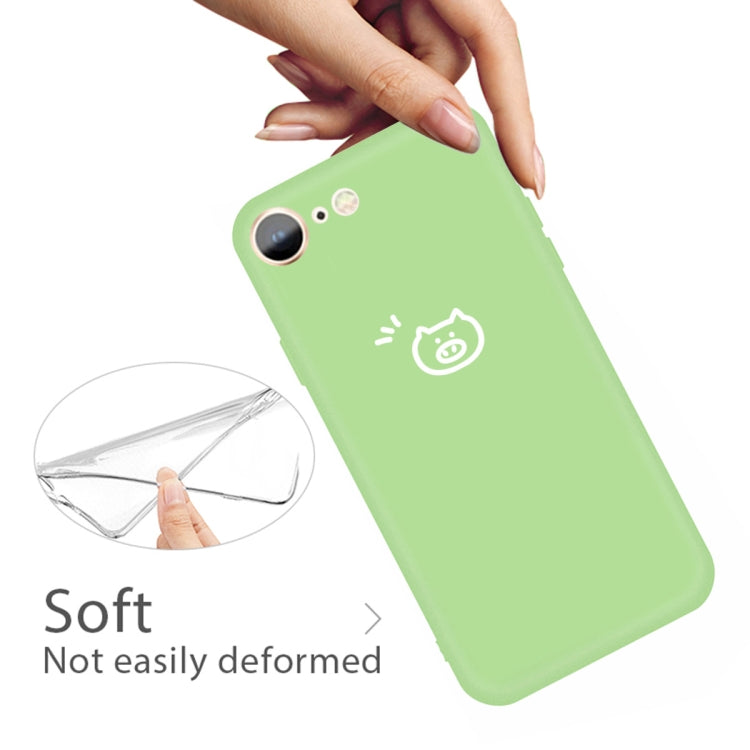 For iPhone SE 2022 / SE 2020 / 8 / 7 Small Pig Pattern Colorful Frosted TPU Phone Protective Case