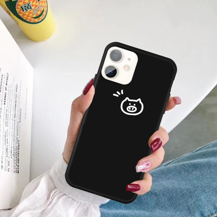 For iPhone 11 Small Pig Pattern Colorful Frosted TPU Phone Protective Case