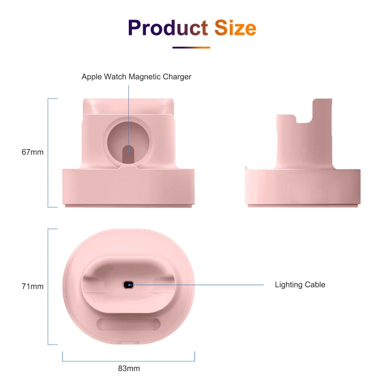 A001 3 In 1 Silicone Charging Holder for iPhone / iWatch / AirPods
