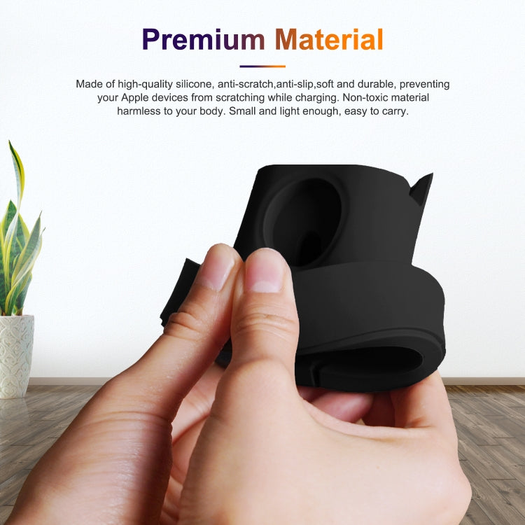 A001 3 In 1 Silicone Charging Holder for iPhone / iWatch / AirPods
