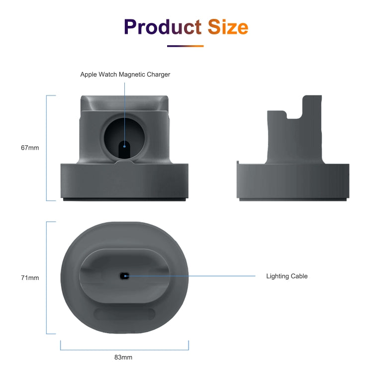 A001 3 In 1 Silicone Charging Holder for iPhone / iWatch / AirPods