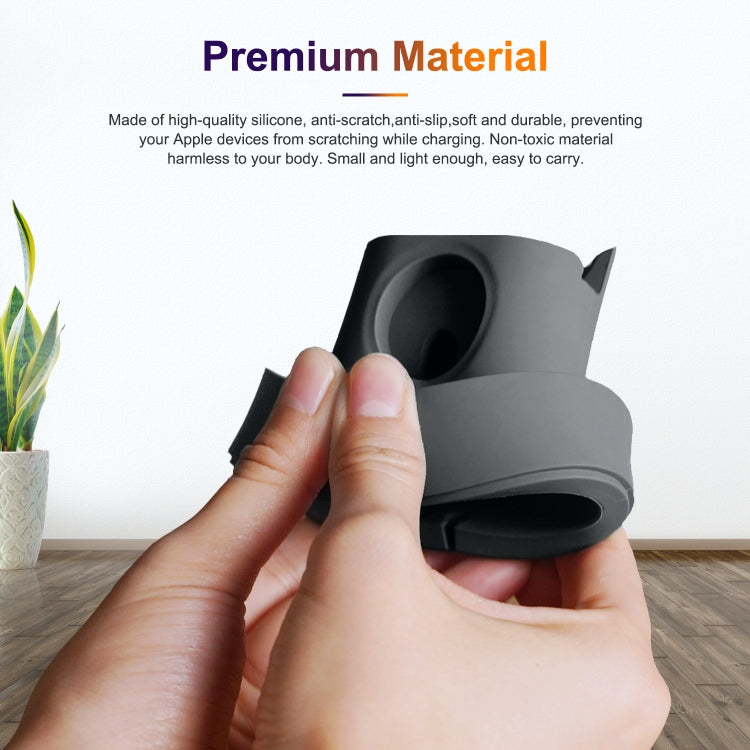 A001 3 In 1 Silicone Charging Holder for iPhone / iWatch / AirPods