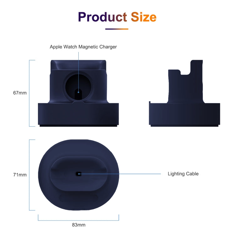 A001 3 In 1 Silicone Charging Holder for iPhone / iWatch / AirPods