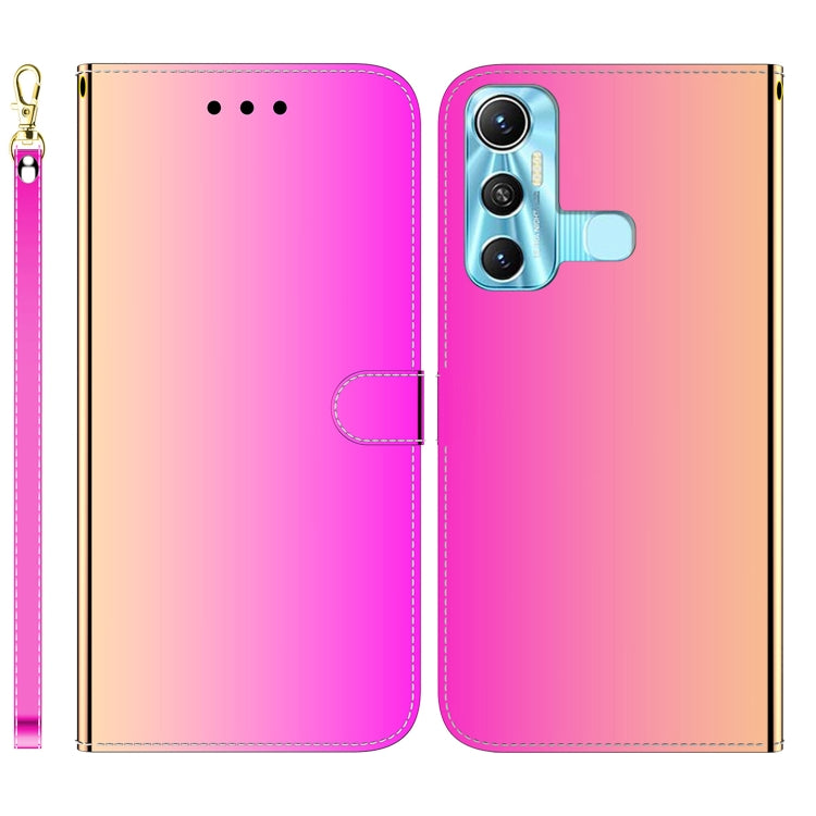For Infinix Hot 11 X662 Imitated Mirror Surface Horizontal Flip Leather Phone Case