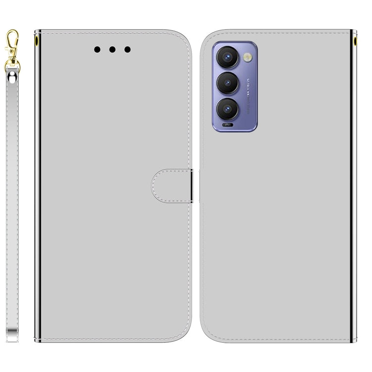 For Tecno Camon 18 / 18P Imitated Mirror Surface Horizontal Flip Leather Phone Case