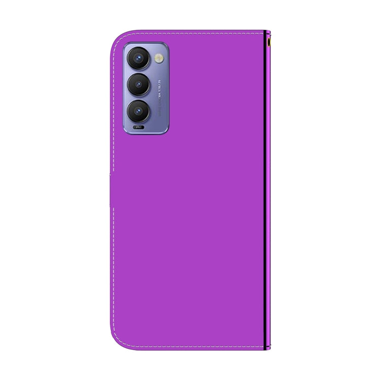 For Tecno Camon 18 / 18P Imitated Mirror Surface Horizontal Flip Leather Phone Case