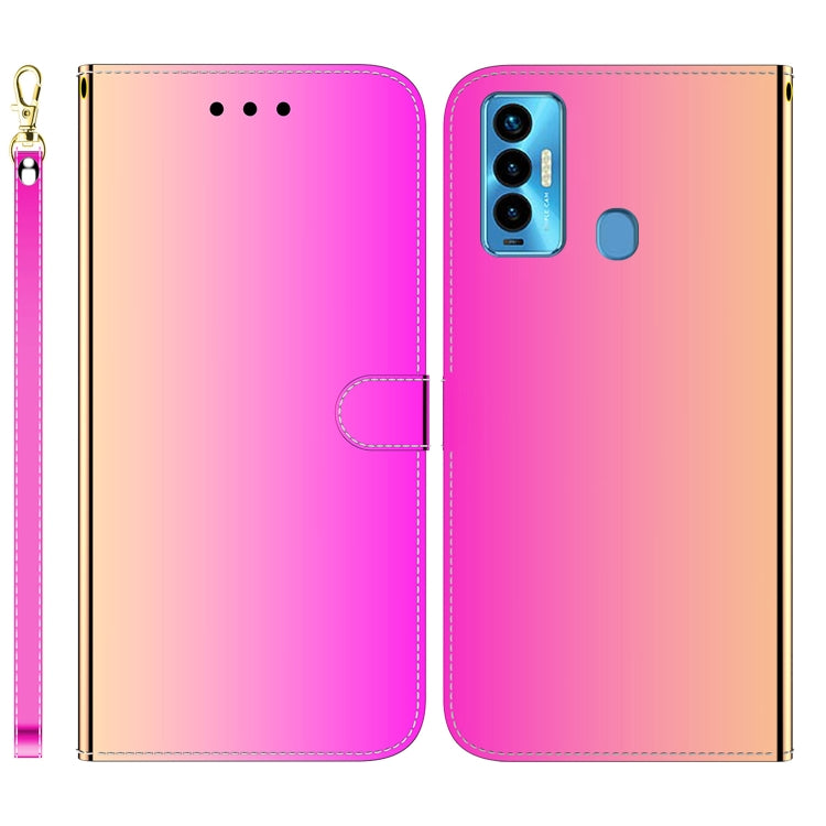 For Tecno Camon 18i Imitated Mirror Surface Horizontal Flip Leather Phone Case
