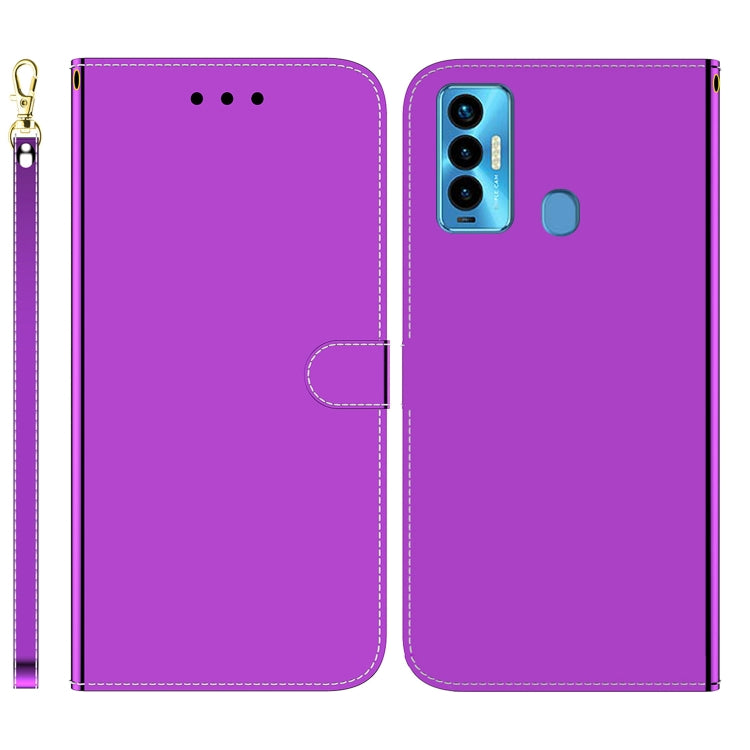 For Tecno Camon 18i Imitated Mirror Surface Horizontal Flip Leather Phone Case