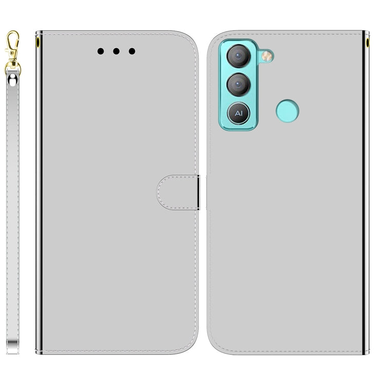 For Tecno Pop 5 LTE BD4 Imitated Mirror Surface Horizontal Flip Leather Phone Case