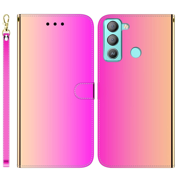 For Tecno Pop 5 LTE BD4 Imitated Mirror Surface Horizontal Flip Leather Phone Case