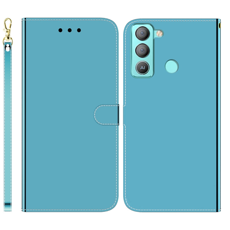 For Tecno Pop 5 LTE BD4 Imitated Mirror Surface Horizontal Flip Leather Phone Case