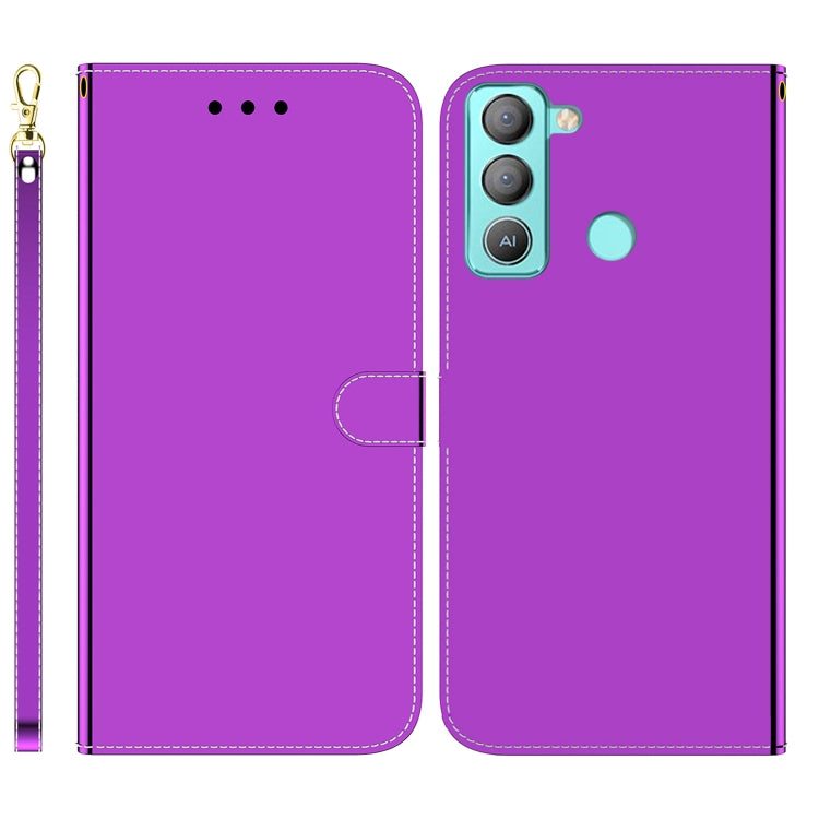 For Tecno Pop 5 LTE BD4 Imitated Mirror Surface Horizontal Flip Leather Phone Case