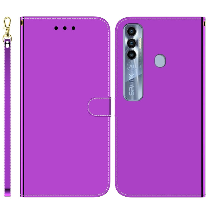 For Tecno Spark 7 Pro Imitated Mirror Surface Horizontal Flip Leather Phone Case