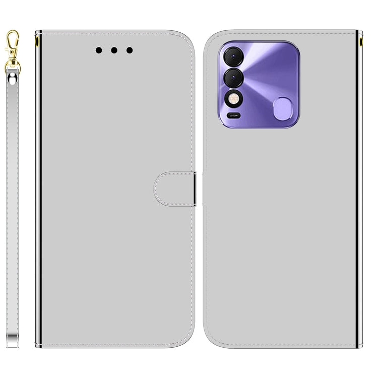 For Tecno Spark 8 / 8T Imitated Mirror Surface Horizontal Flip Leather Phone Case