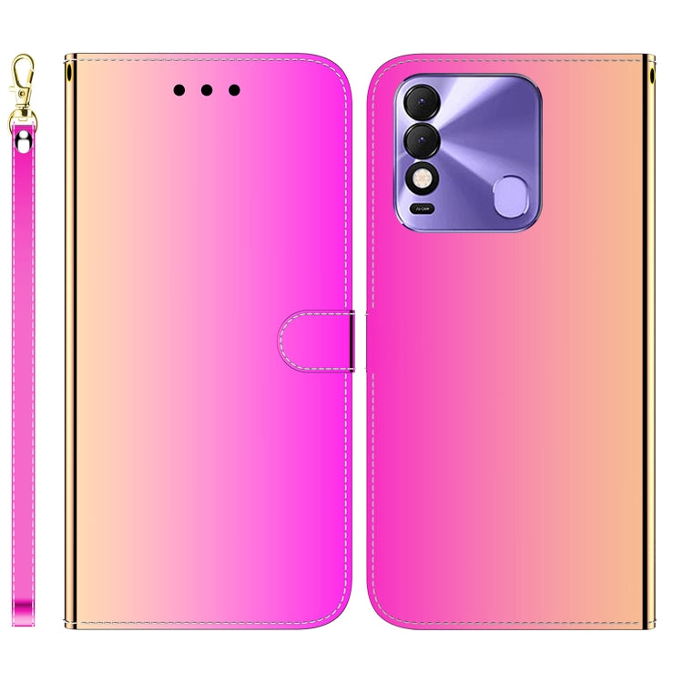 For Tecno Spark 8 / 8T Imitated Mirror Surface Horizontal Flip Leather Phone Case