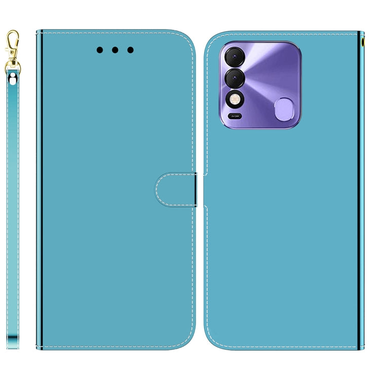 For Tecno Spark 8 / 8T Imitated Mirror Surface Horizontal Flip Leather Phone Case