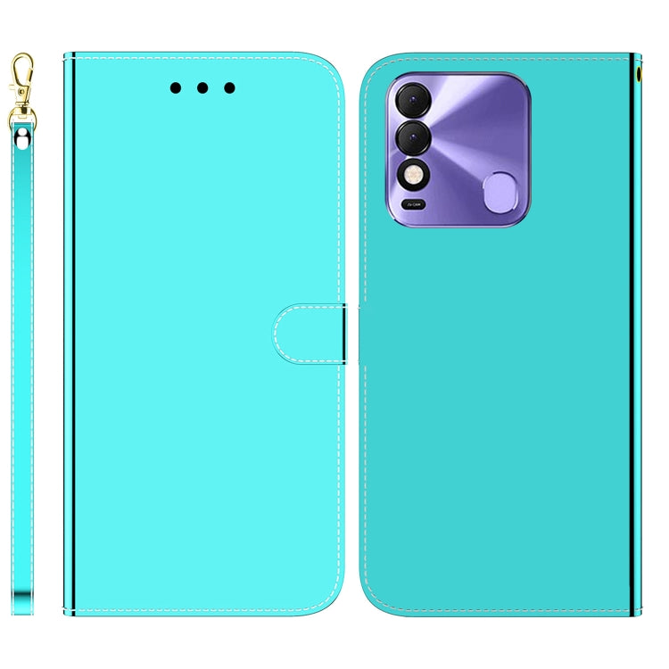 For Tecno Spark 8 / 8T Imitated Mirror Surface Horizontal Flip Leather Phone Case