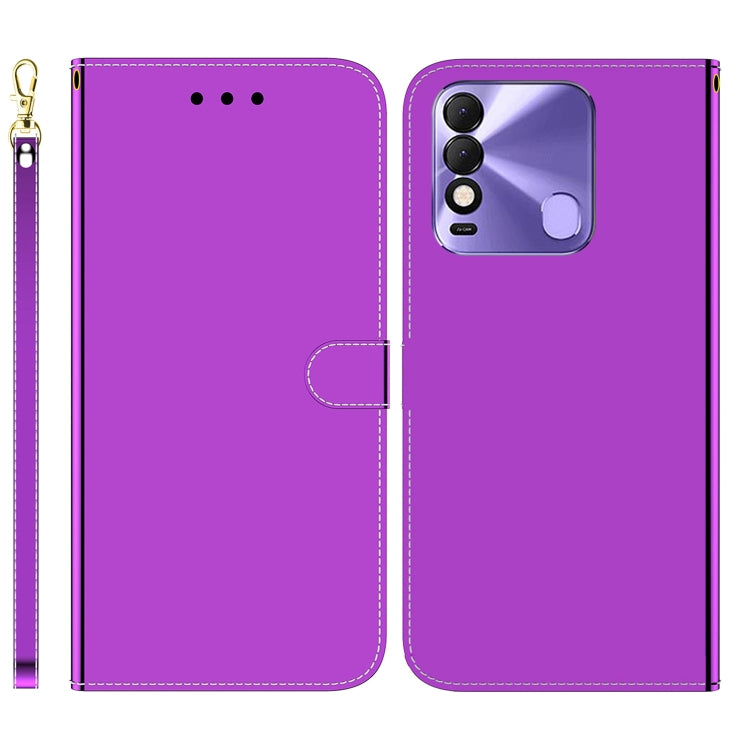 For Tecno Spark 8 / 8T Imitated Mirror Surface Horizontal Flip Leather Phone Case