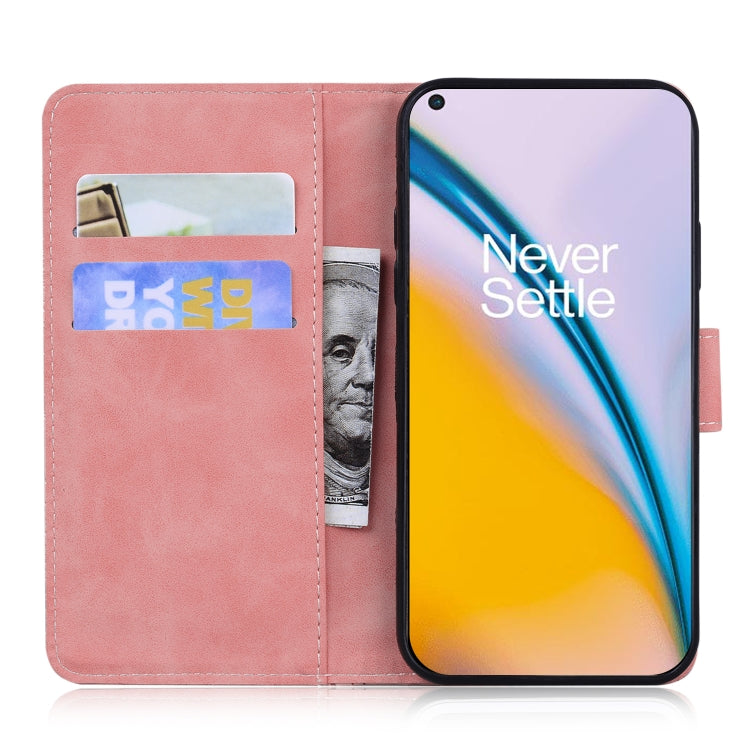 For OnePlus Nord 2 5G Skin Feel Pure Color Flip Leather Phone Case