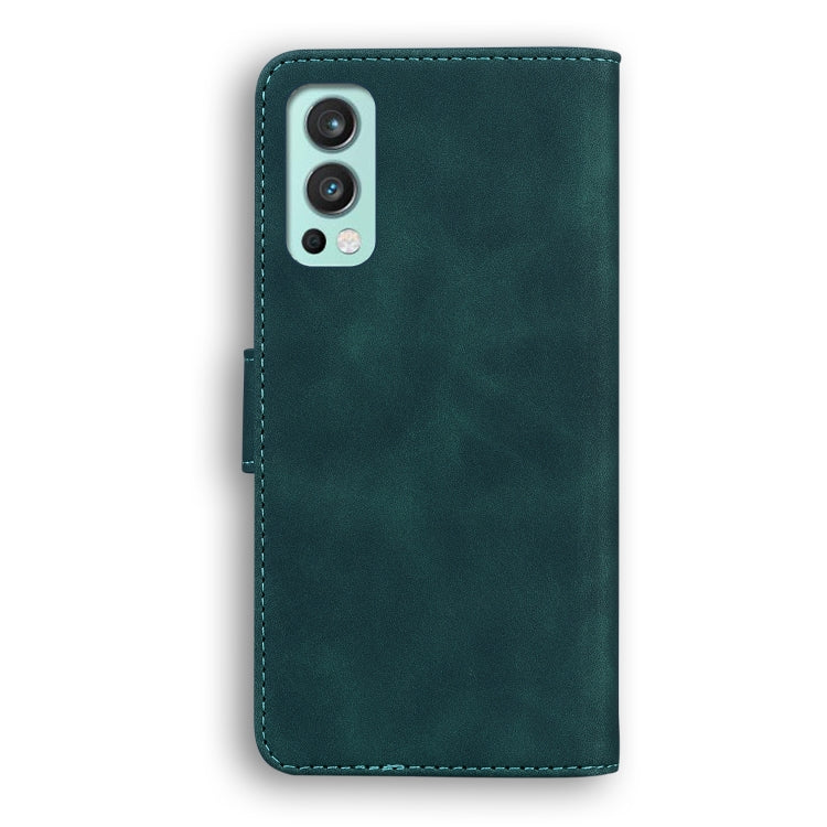For OnePlus Nord 2 5G Skin Feel Pure Color Flip Leather Phone Case