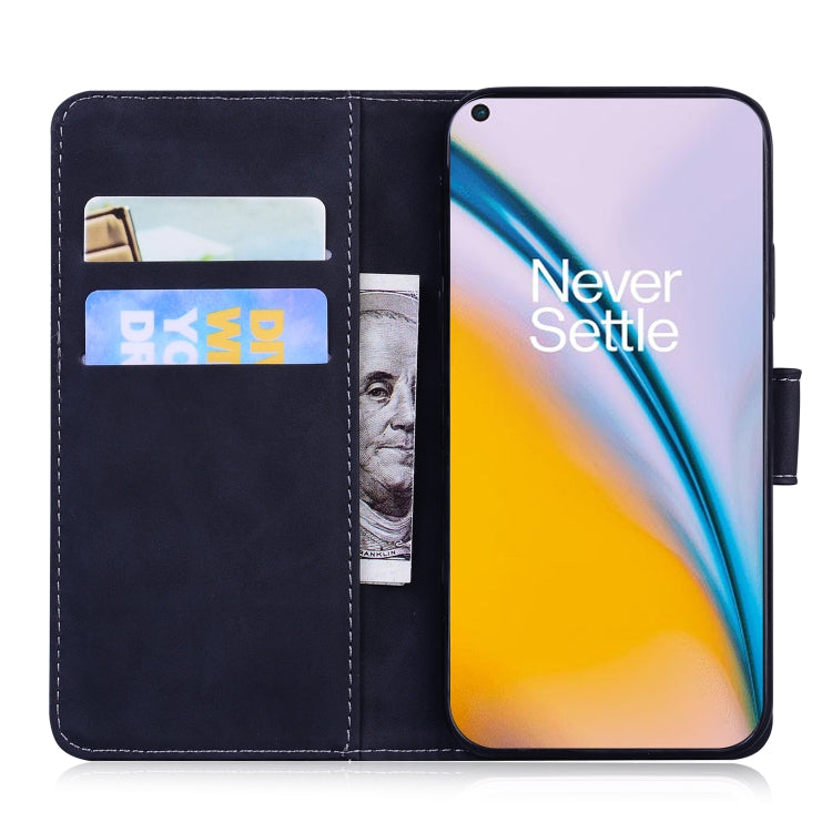For OnePlus Nord 2 5G Skin Feel Pure Color Flip Leather Phone Case