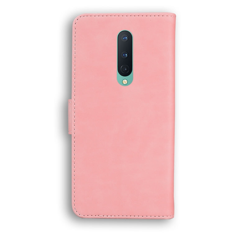 For OnePlus 8 Skin Feel Pure Color Flip Leather Phone Case